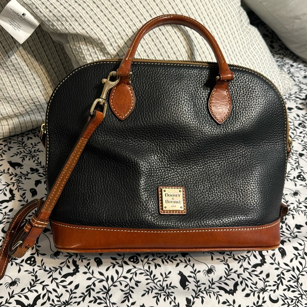 Black and brown with red interior.